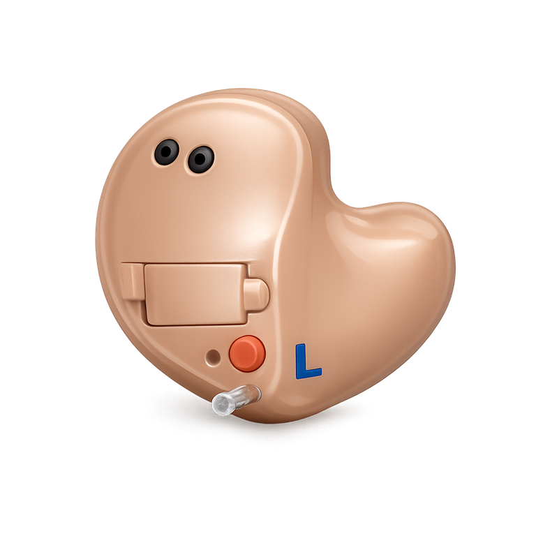 In the ear hearing aid with a full custom shell