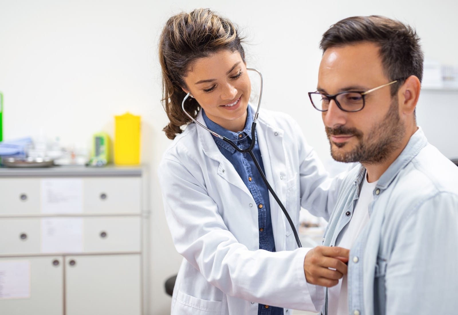 man visiting doctor